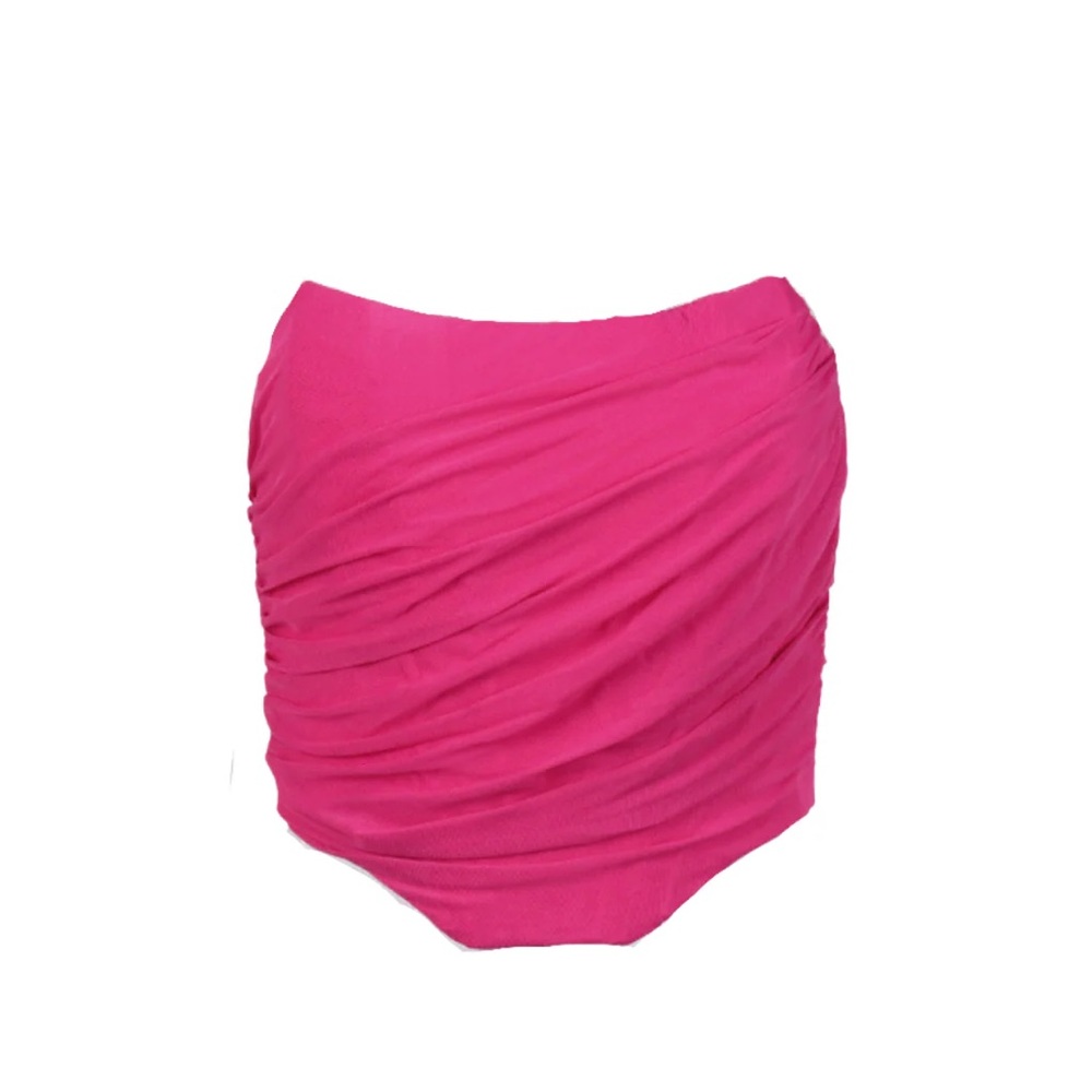 NWT hot pink mesh corset strapless top